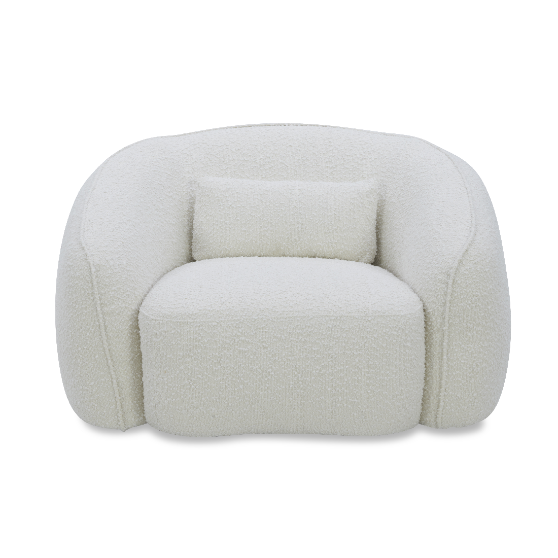 Portree Single Seater Cream Fabric Sofa
