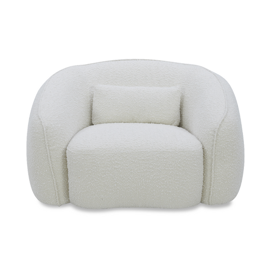 Portree Single Seater Cream Fabric Sofa