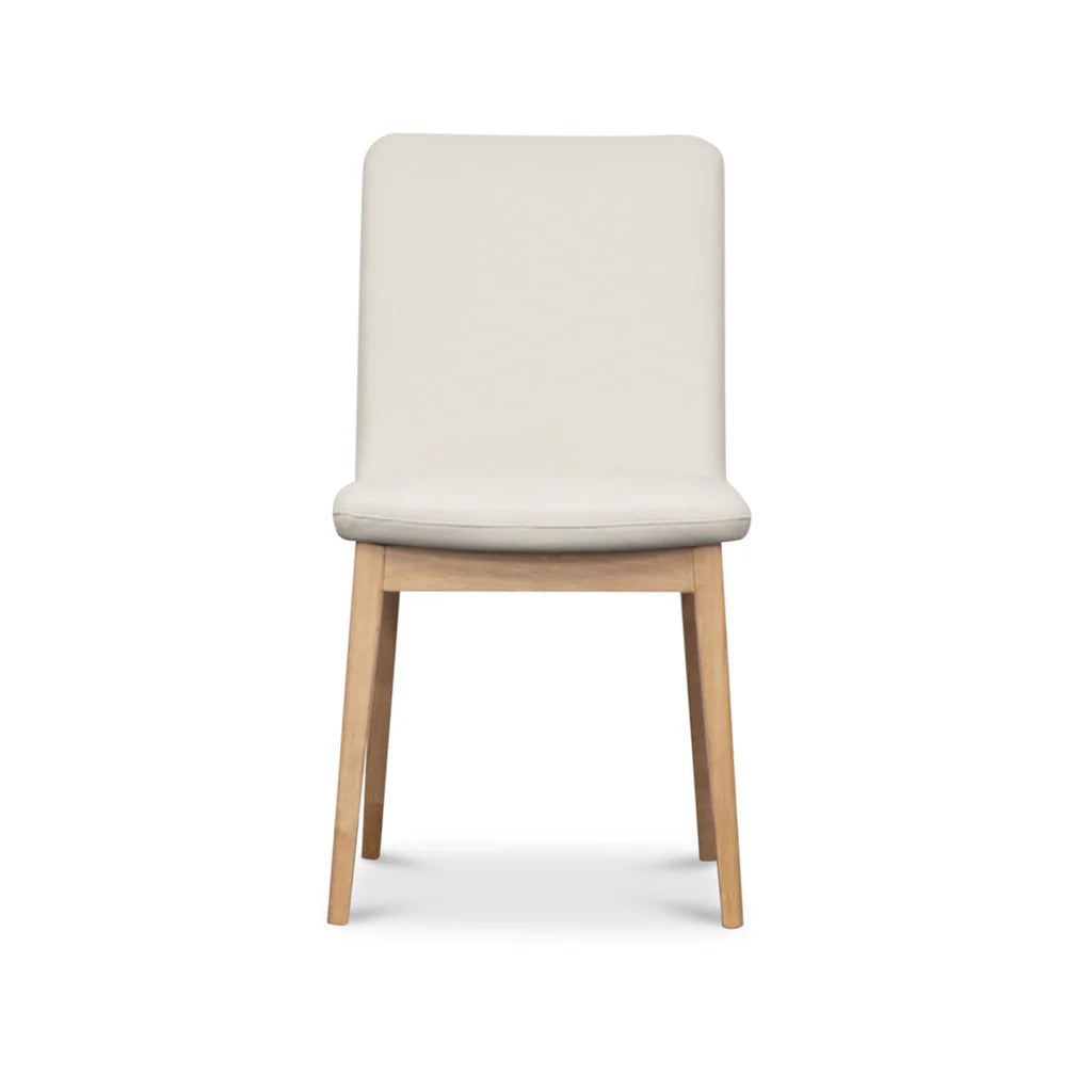 Recco Frost Leather and Timber Dining Chair