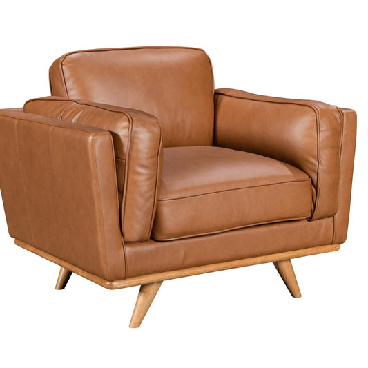 Reeves Single Tan Leather Chair