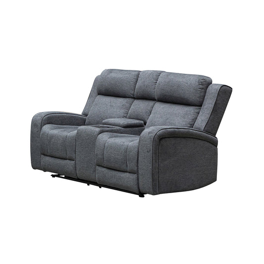 Romeo 2 Seater Belfast Fabric Electric Recliner in Dark Grey