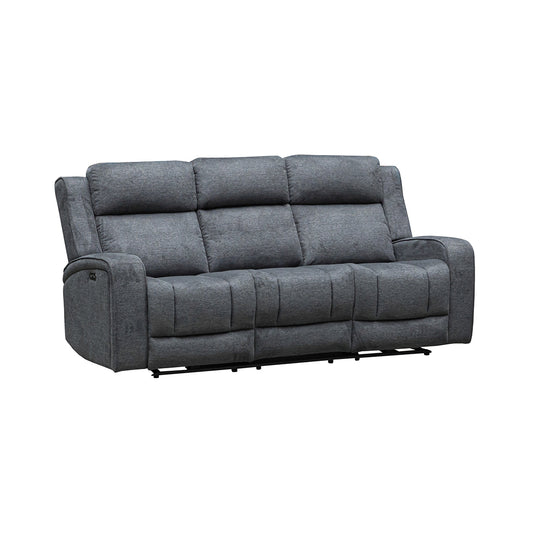 Romeo 3 Seater Fabric Electric Recliner in Dark Grey
