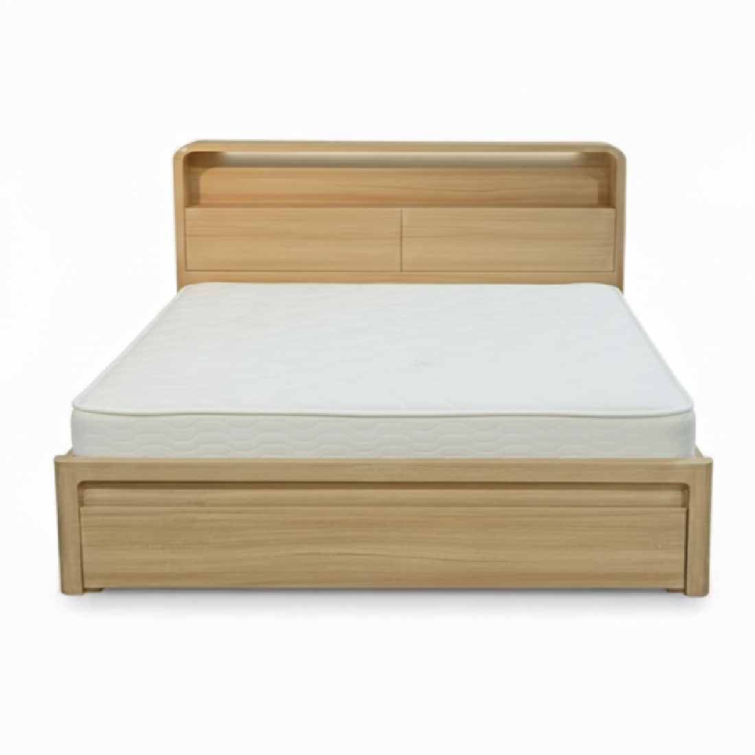 Trendy Oak Timber Storage Bed