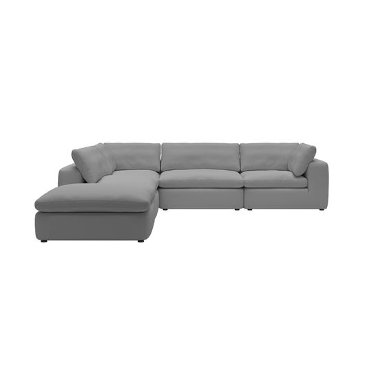 Veneto Feather Grey Fabric Modular Lounge