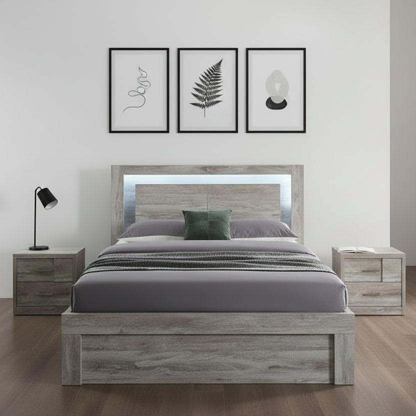 Victoria Washed Oak Lift Storage Bed