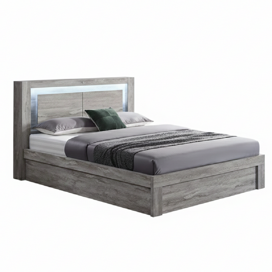 Victoria Washed Oak Lift Storage Bed