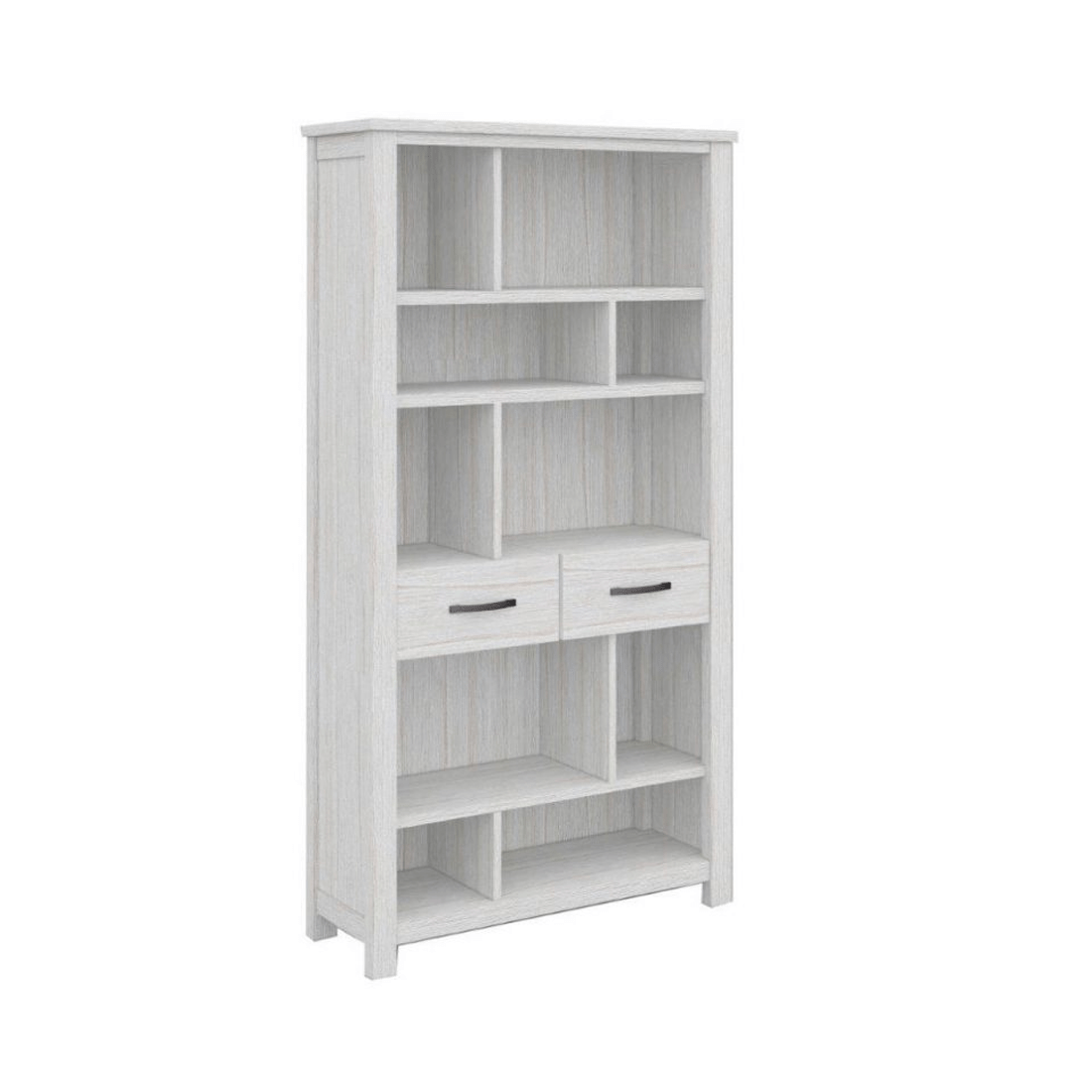 Florida Whitewash Timber Bookcase