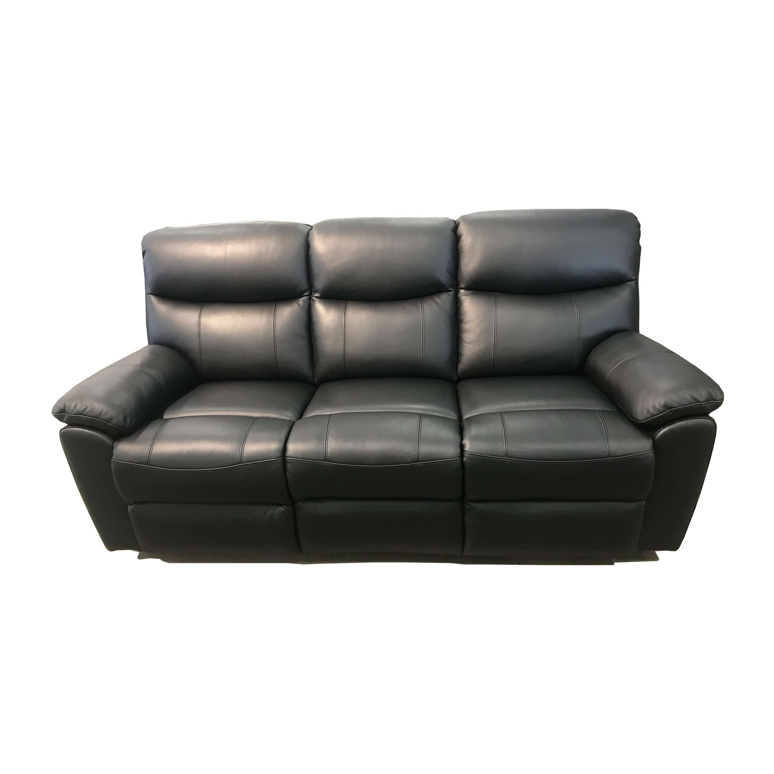 manual reclining leather couch