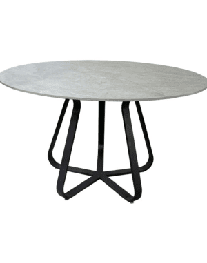 Stella Tempered Glass 1.3m Round Dining Table Grey
