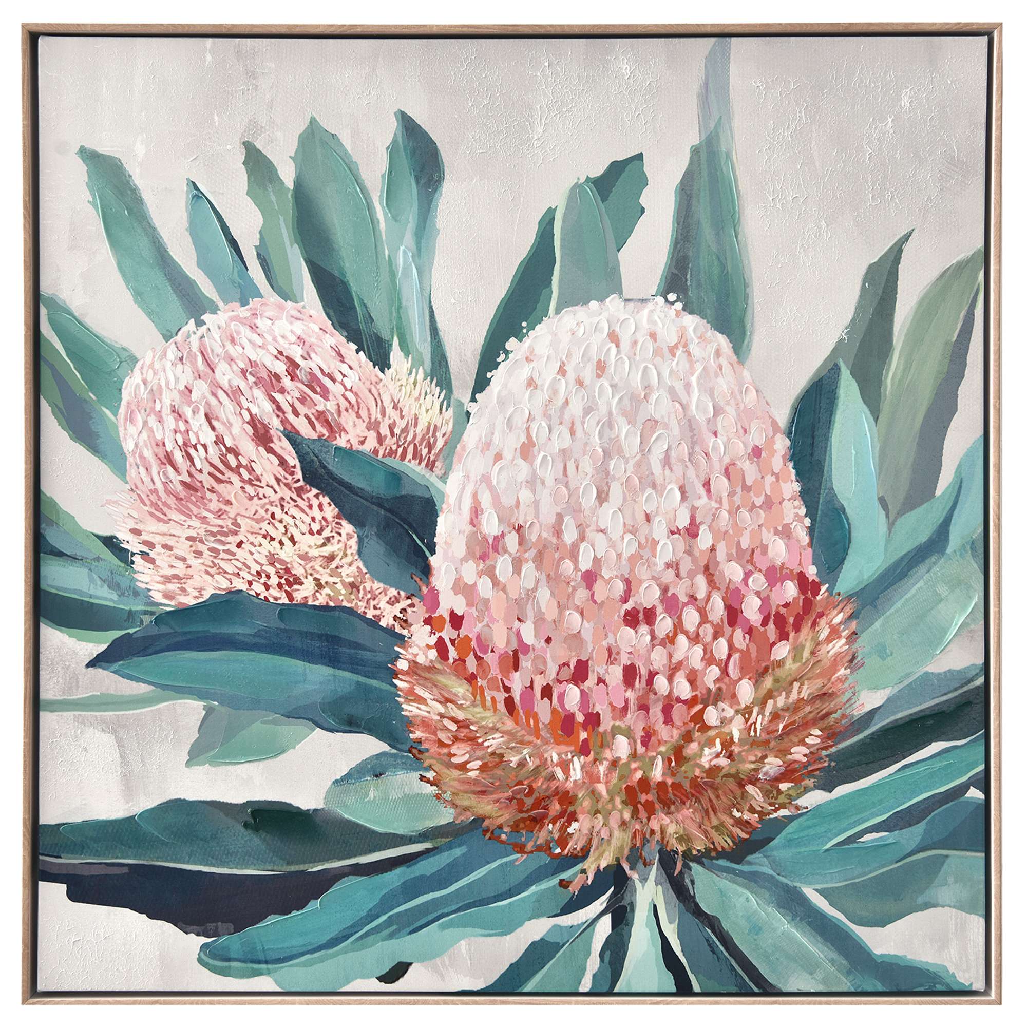 NF Pink Banksia Canvas 83×83 HY111 | Supreme Furniture