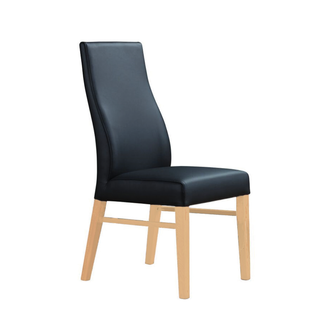 Iris Oak Leg Leather Dining Chair